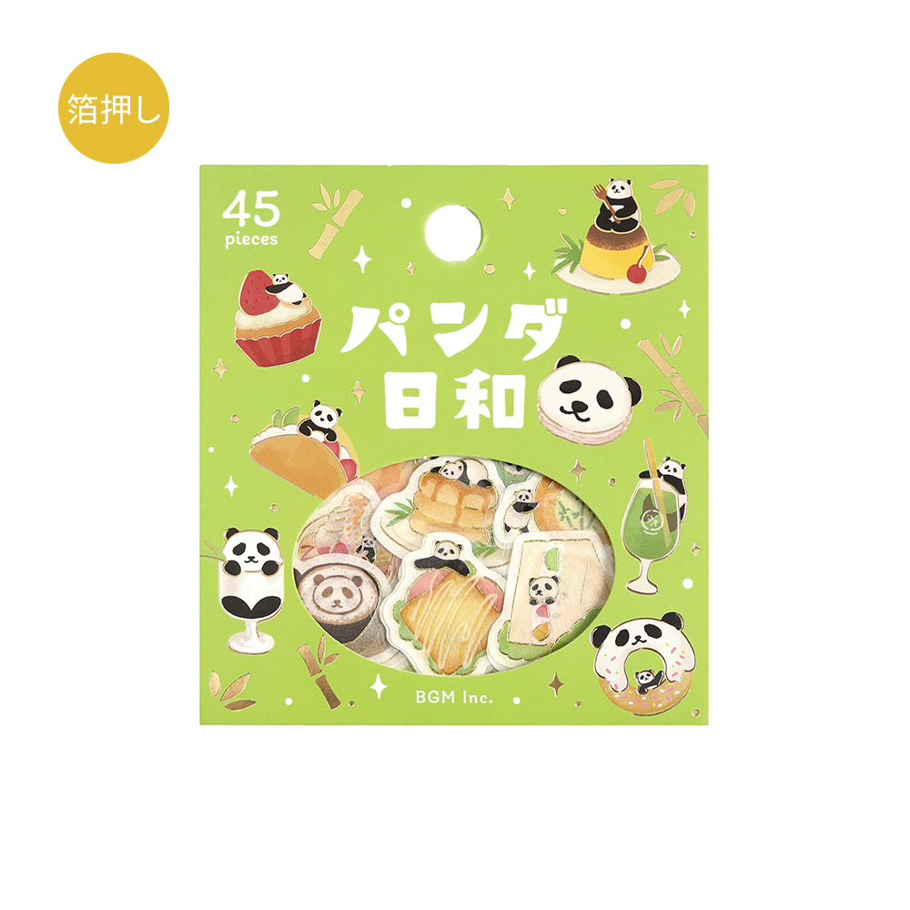 BGM Foil Stamping Flake Seal: Panda Days – Tea Room — front view