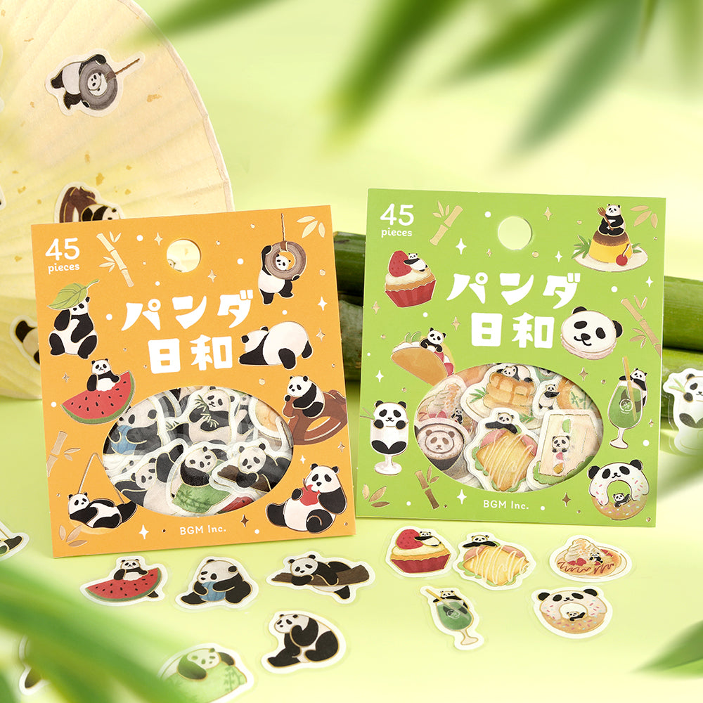 BGM Foil Stamping Flake Seal: Panda Days – Daily Life — angle view