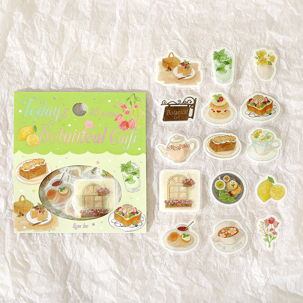 BGM Foil Stamping Flake Seal: Today's Cafe: Botanical Cafe — side view