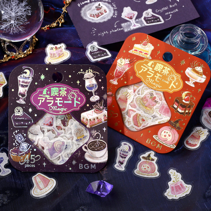 BGM Foil Stamping Flake Seal: Café à la Mode Magic Flame — angle view