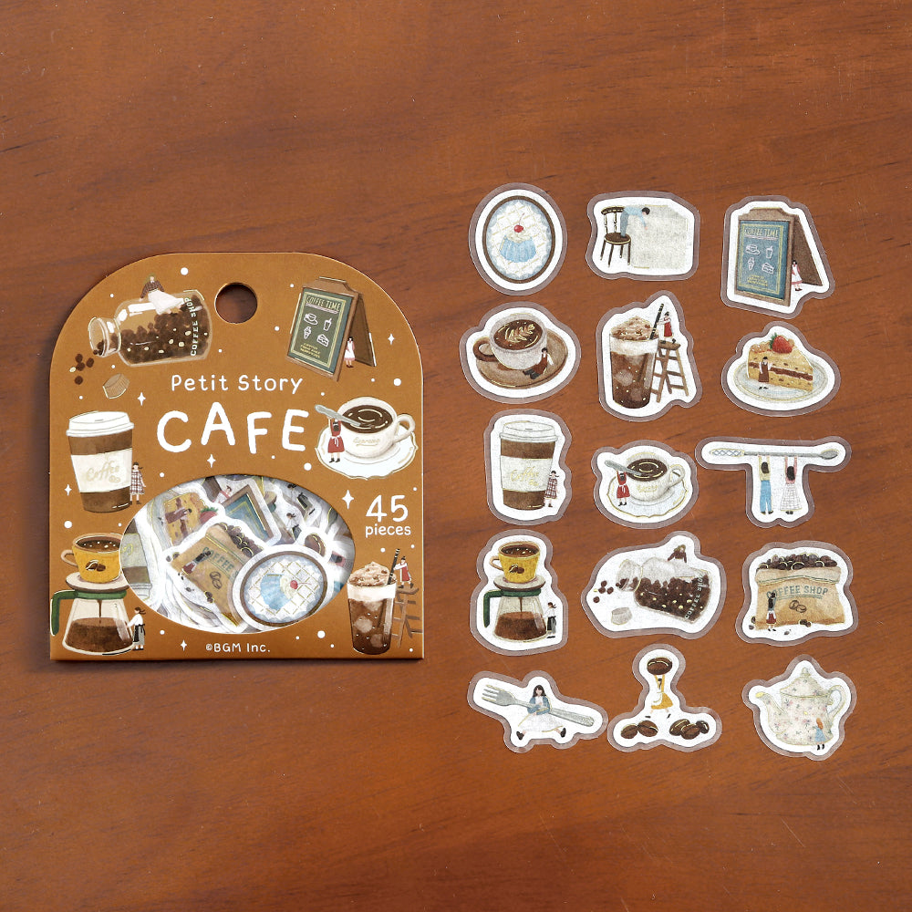 BGM Foil Stamping Flake Seal: Petit Story Cafe — side view