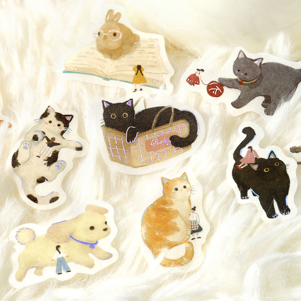 BGM Foil Stamping Flake Seal: Petit Story Animals — detail view