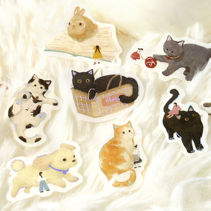 BGM Foil Stamping Flake Seal: Petit Story Animals — detail view