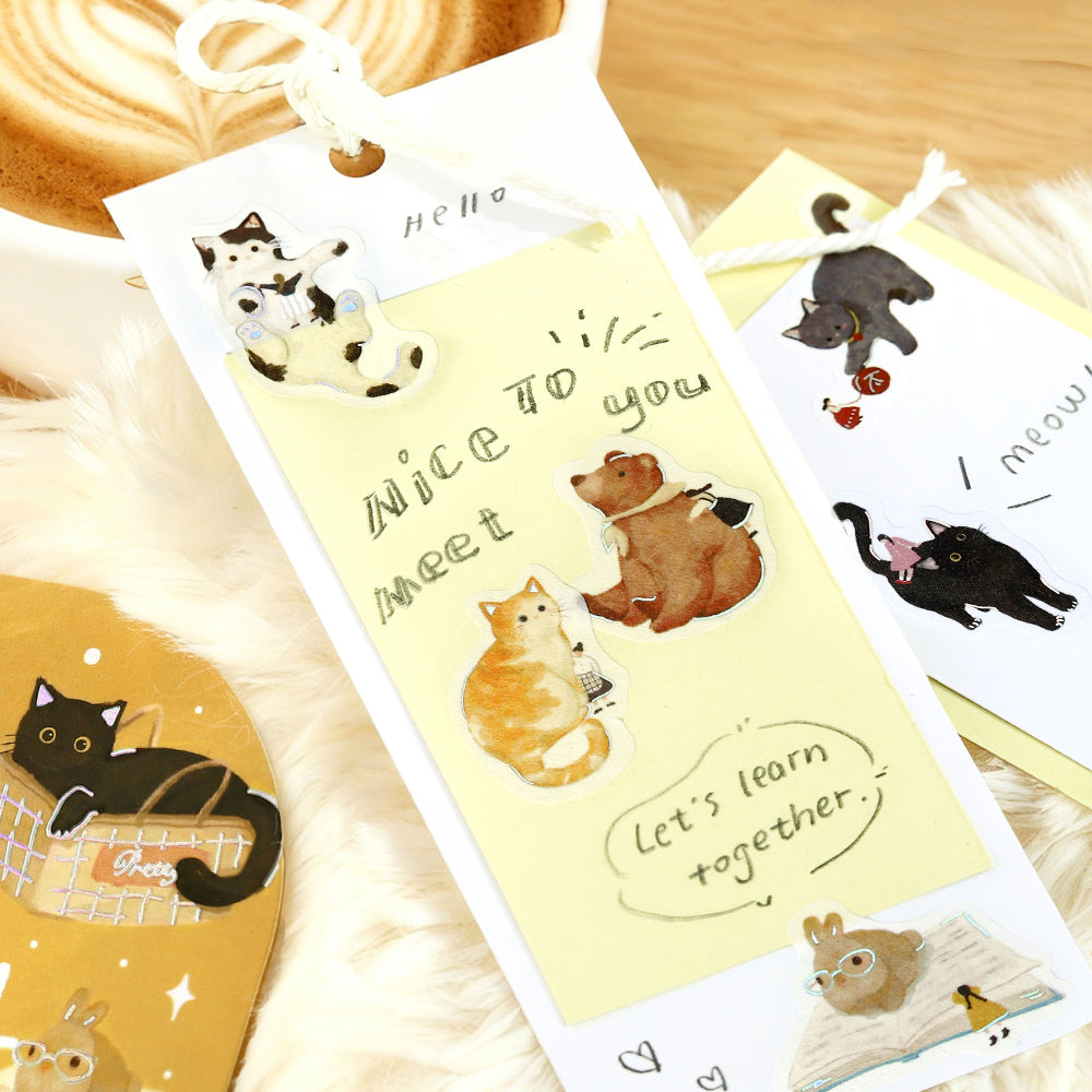 BGM Foil Stamping Flake Seal: Petit Story Animals — with packaging
