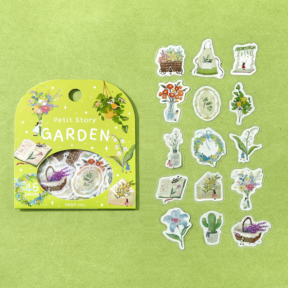 BGM Foil Stamping Flake Seal: Petit Story Gardening — side view