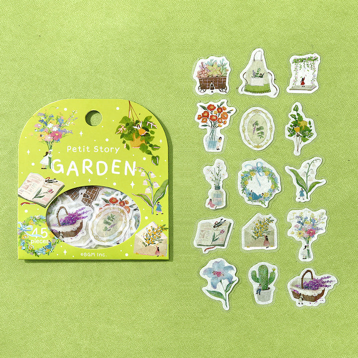 BGM Foil Stamping Flake Seal: Petit Story Gardening — side view
