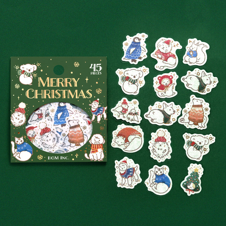 BGM Foil Stamping Christmas Limited Edition Flake Seal - Knitwear — angle view