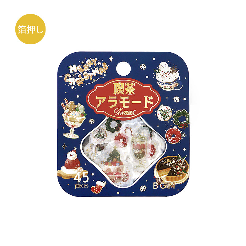 BGM Foil Stamping Christmas Limited Edition Flake Seal - Cafe A La Mode Santa — side view