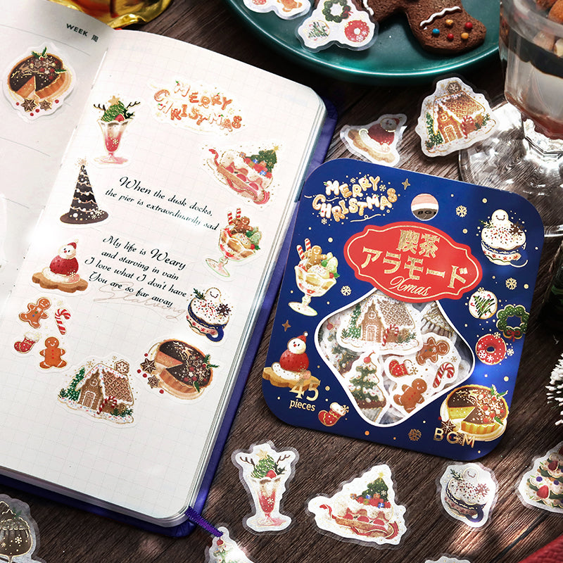 BGM Foil Stamping Christmas Limited Edition Flake Seal - Cafe A La Mode Santa — with packaging