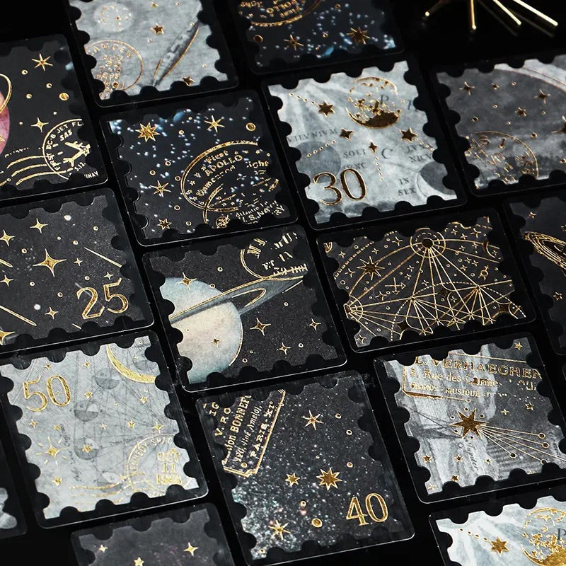 BGM Foil Stamping Flake Seal: Post Office - Astronomy — detail view
