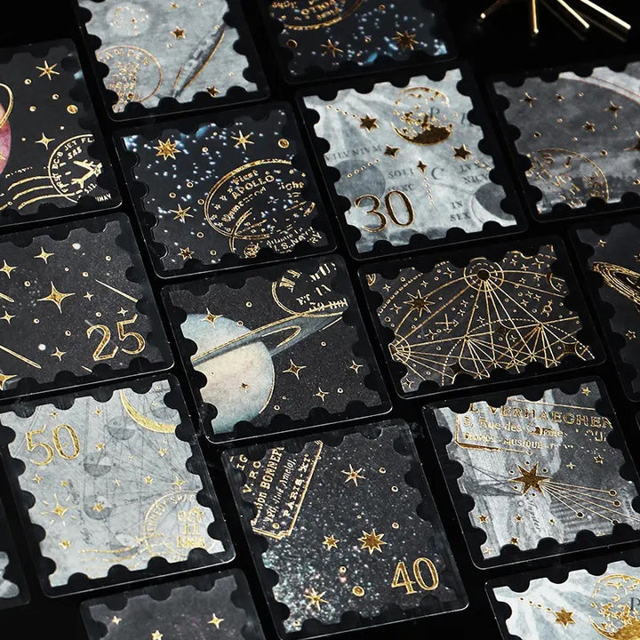 BGM Foil Stamping Flake Seal: Post Office - Astronomy — detail view