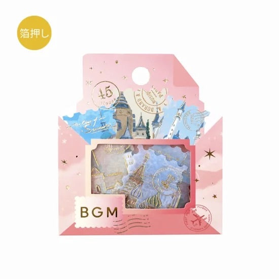 BGM Foil Stamping Flake Seal: Post Office - Around the World — side view