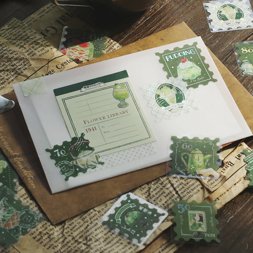 BGM Foil Stamping Flake Seal: Cafe Alamode - Post Office Green — in use