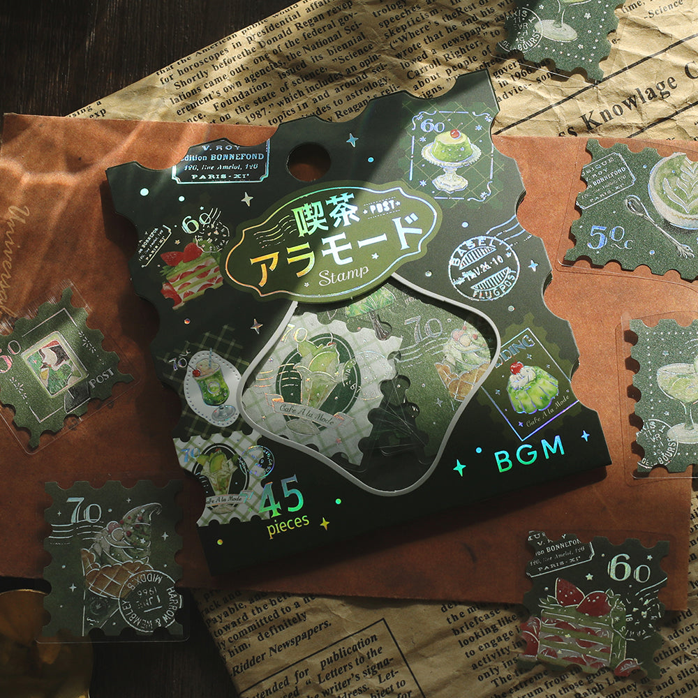BGM Foil Stamping Flake Seal: Cafe Alamode - Post Office Green — with packaging