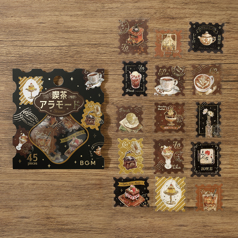 BGM Foil Stamping Flake Seal: Cafe Alamode - Post Office Brown — front view