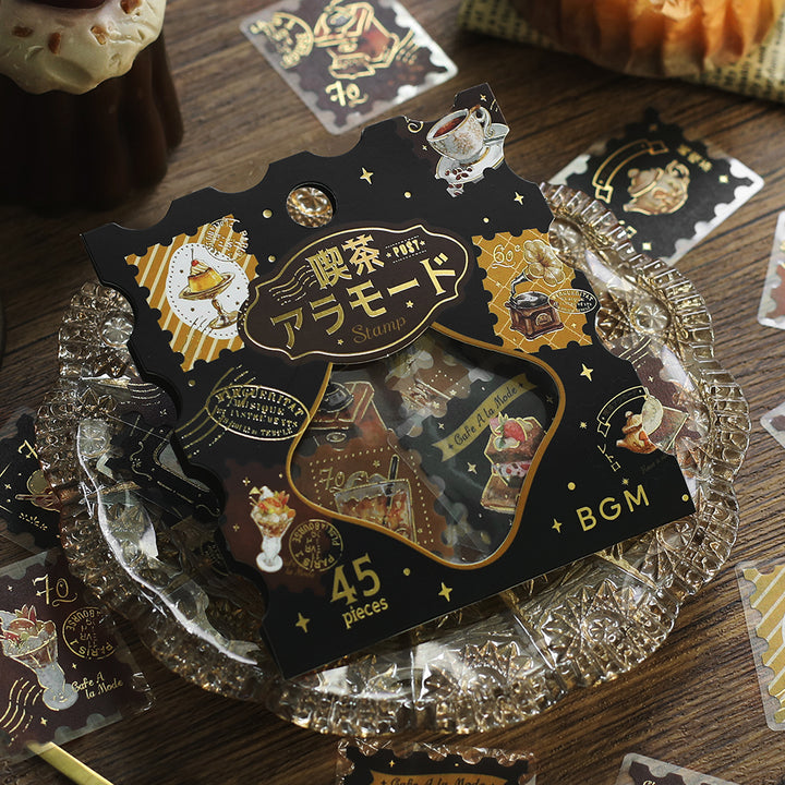BGM Foil Stamping Flake Seal: Cafe Alamode - Post Office Brown — with packaging