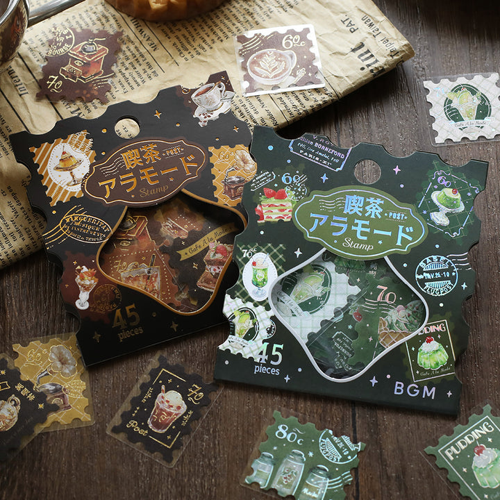 BGM Foil Stamping Flake Seal: Cafe Alamode - Post Office Brown — detail view