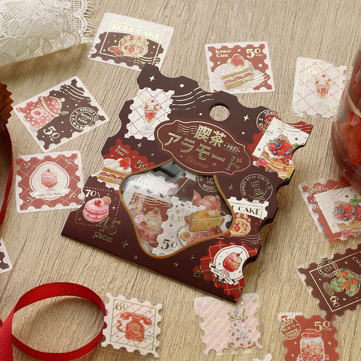 BGM Foil Stamping Flake Seal: Cafe Alamode - Post Office Red — detail view