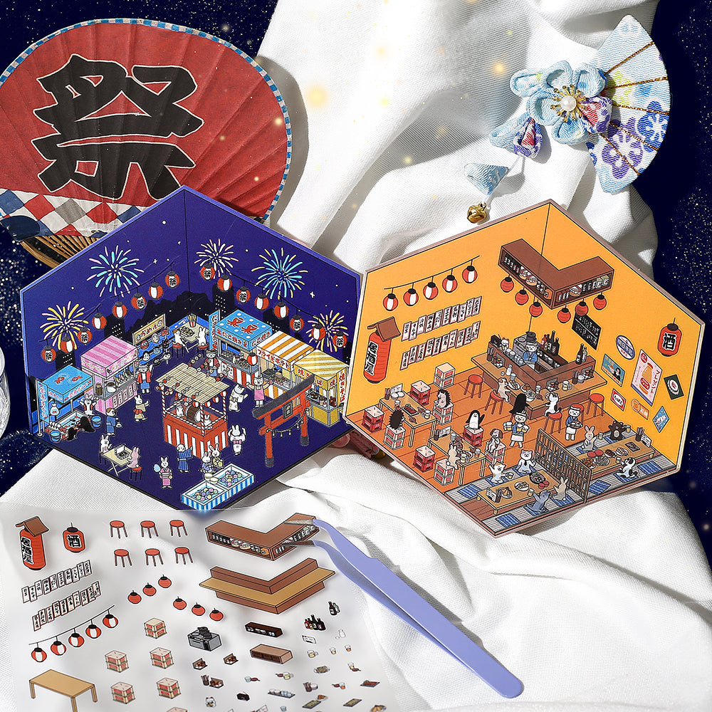 BGM Diorama 2.5D Seat Seal - Izakaya (Japanese-style Pub) — with packaging