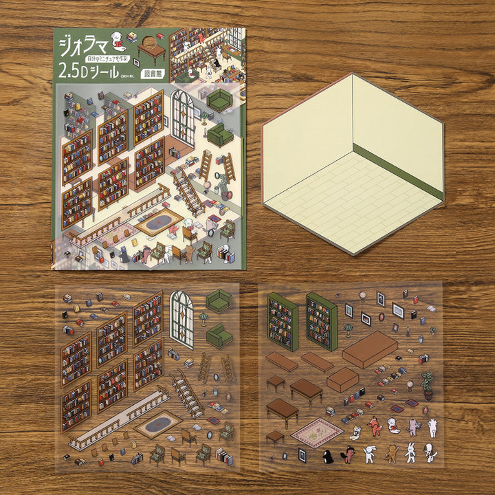 BGM Diorama 2.5D Seat Seal Library Stickers Set