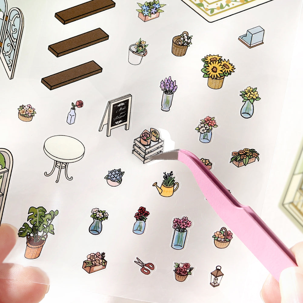 BGM Diorama 2.5D Seat Seal - Flower Shop — detail view