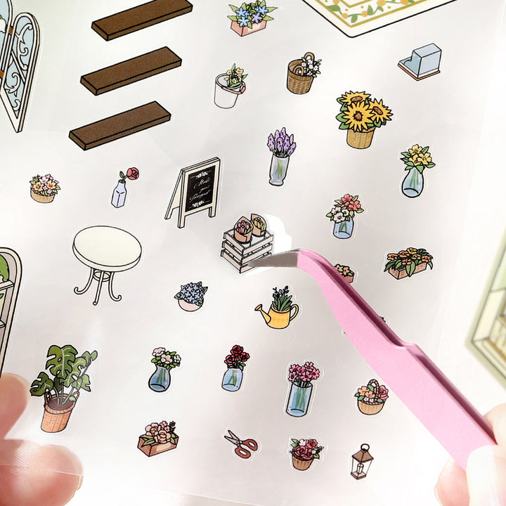 BGM Diorama 2.5D Seat Seal - Flower Shop — detail view