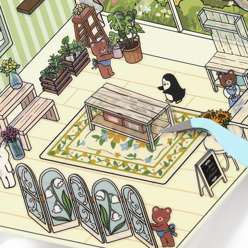 BGM Diorama 2.5D Seat Seal - Flower Shop — in use