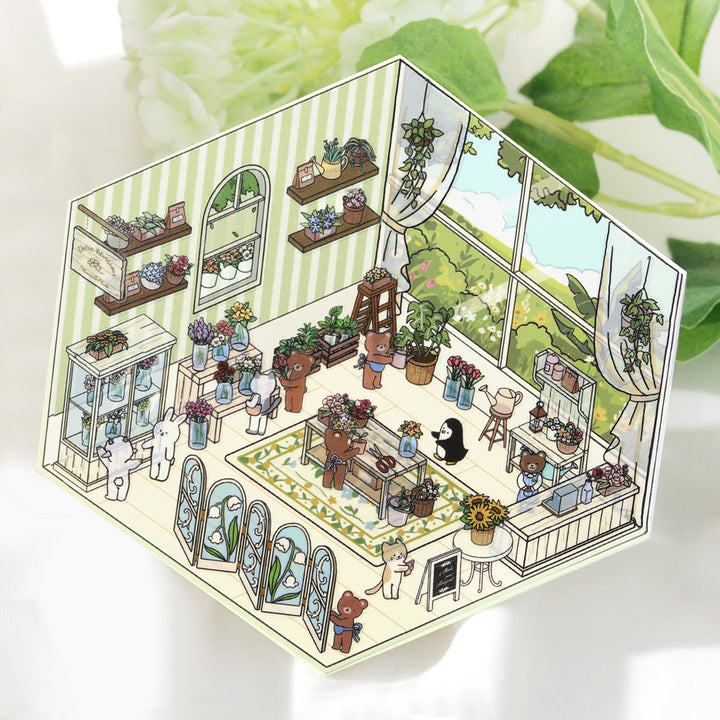 BGM Diorama 2.5D Seat Seal - Flower Shop — angle view