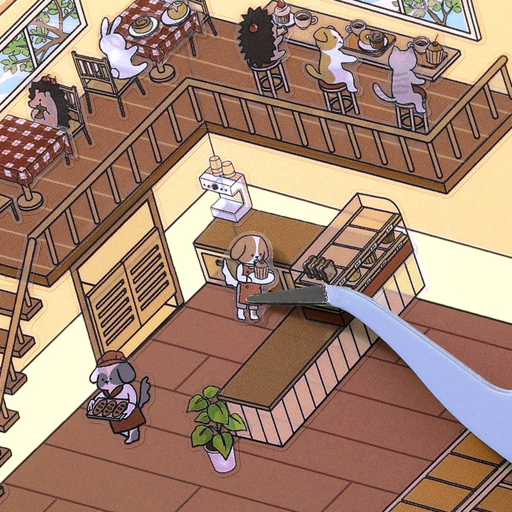 BGM Diorama 2.5D Seat Seal - Bakery — in use