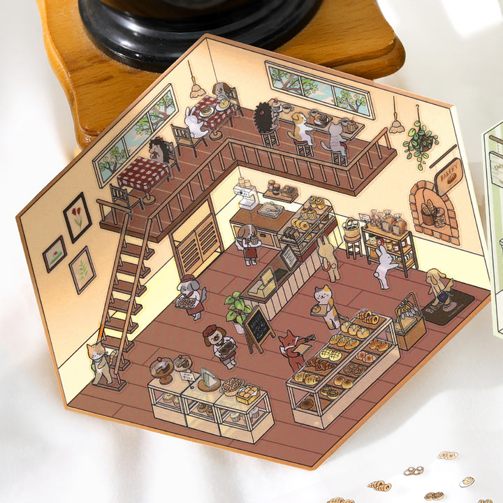 BGM Diorama 2.5D Seat Seal - Bakery — angle view