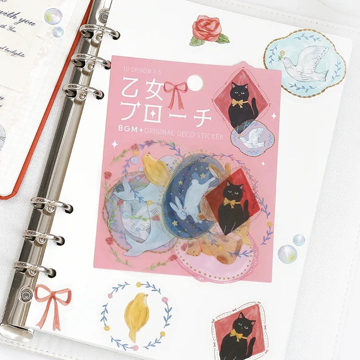 BGM Clear Seal: Maiden Brooch - Animal — detail view