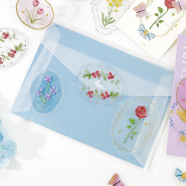 BGM Clear Seal: Maiden Brooch - Flower — angle view
