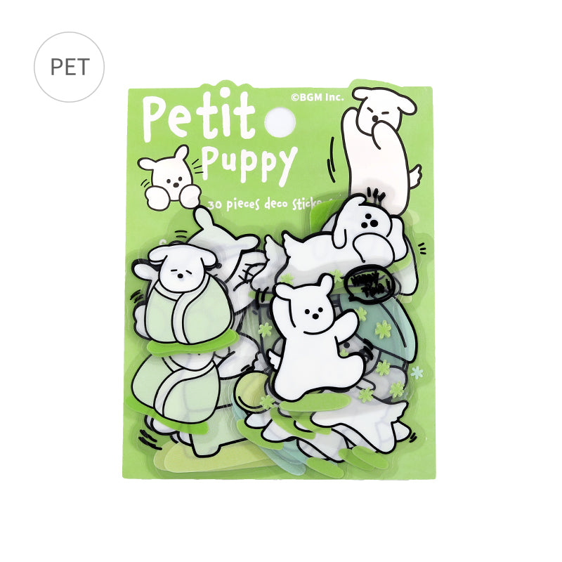 BGM Clear Seal: Puppy Petit - Green — side view