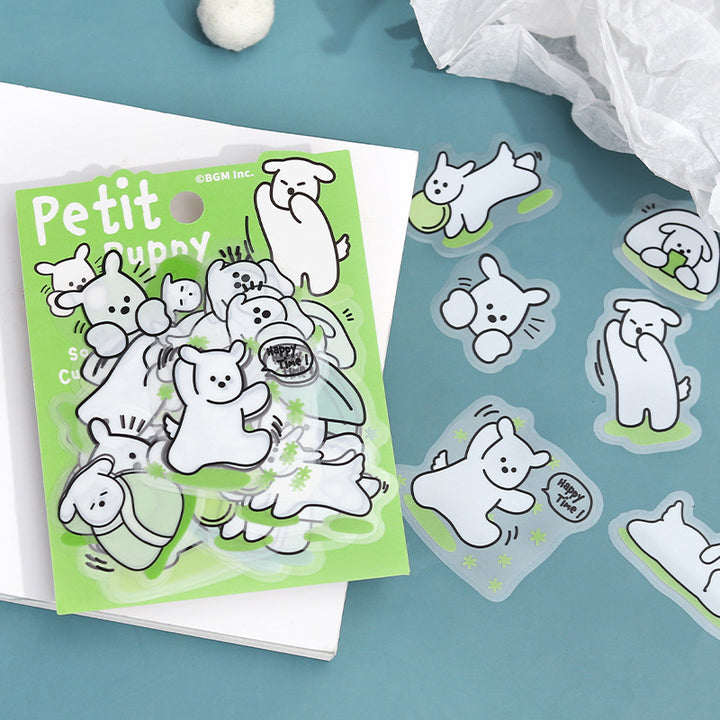 BGM Clear Seal: Puppy Petit - Green — detail view