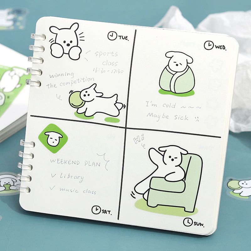 BGM Clear Seal: Puppy Petit - Green — with packaging