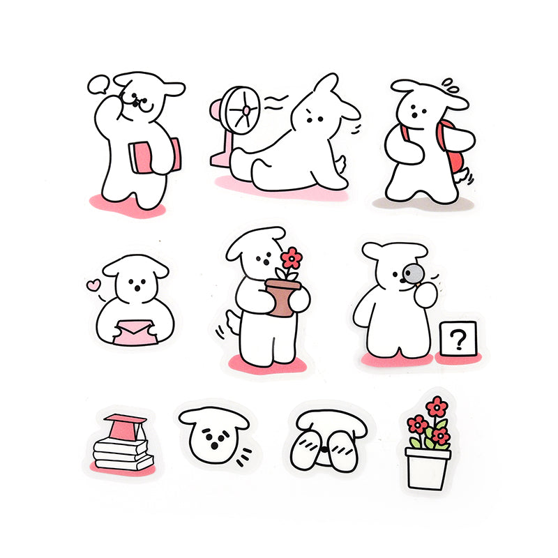 BGM Clear Seal: Puppy Petit - Pink — front view