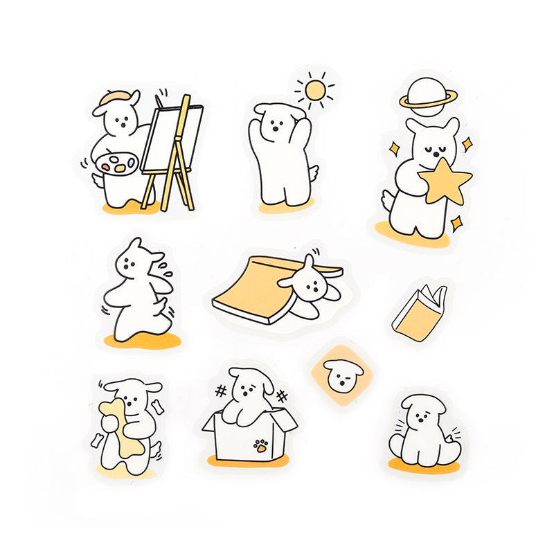 BGM Clear Seal: Puppy Petit - Yellow — front view