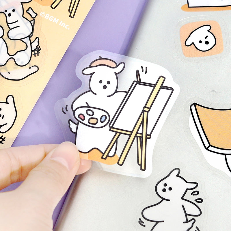 BGM Clear Seal: Puppy Petit - Yellow — detail view