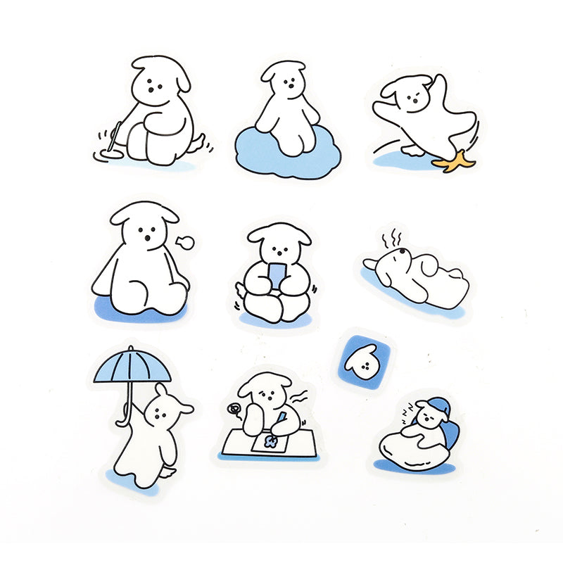 BGM Clear Seal: Puppy Petit - Blue — front view