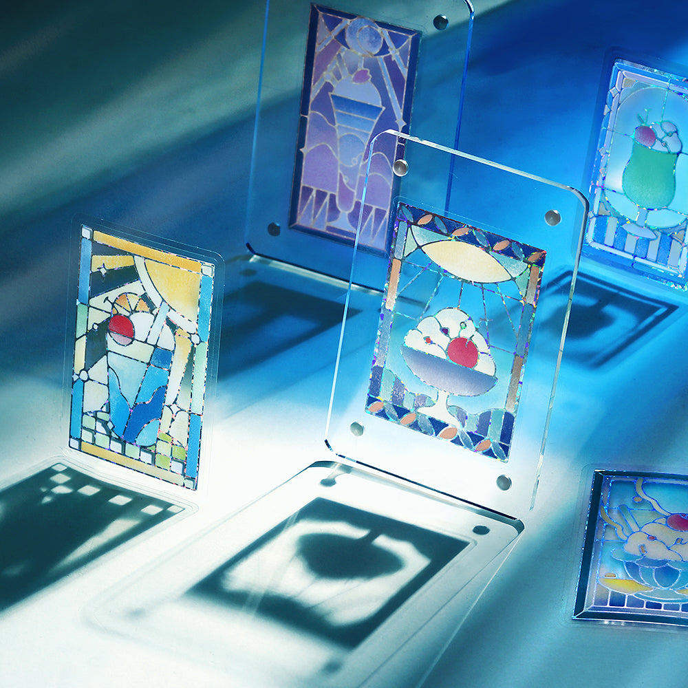 BGM Foil Stamping Clear Seal: Cafe A La Mode Stained Glass - Blue — with packaging