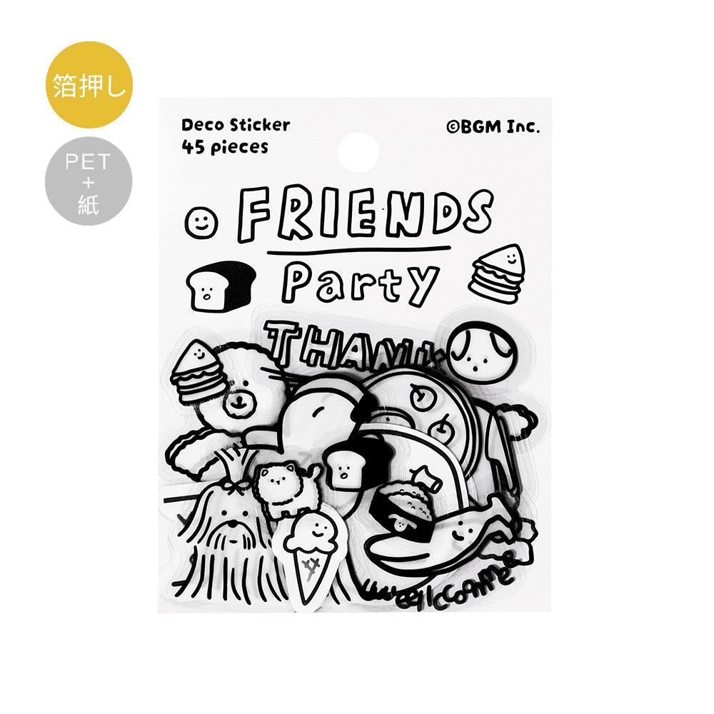 BGM Deco Sticker Mix Seal: YURUKU IKO-YO! - Friends — front view