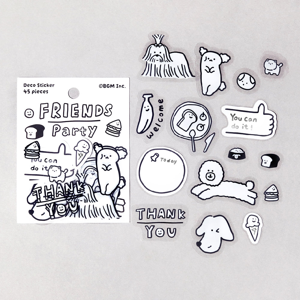 BGM Deco Sticker Mix Seal: YURUKU IKO-YO! - Friends — side view