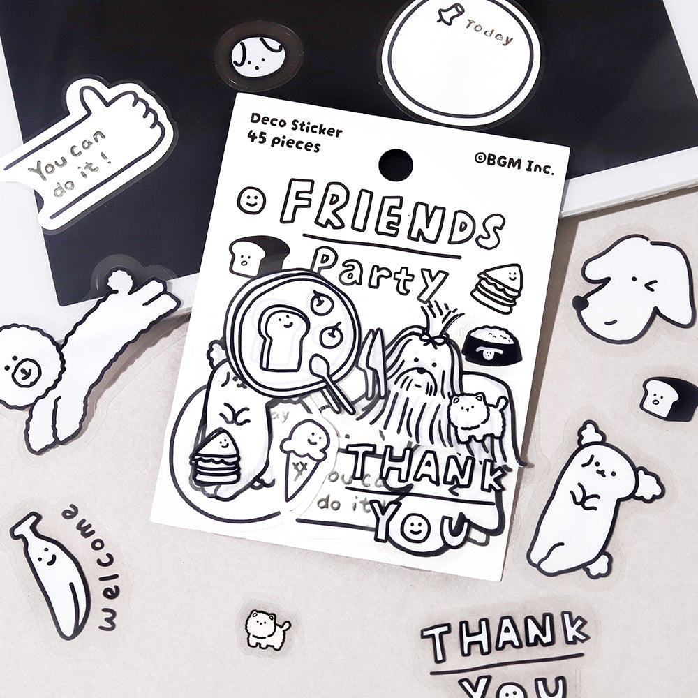 BGM Deco Sticker Mix Seal: YURUKU IKO-YO! - Friends — in use