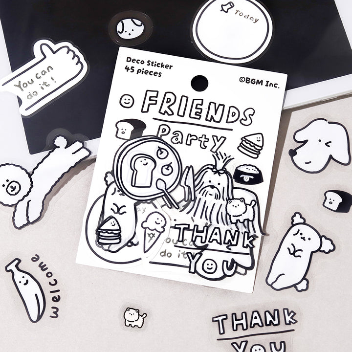 BGM Deco Sticker Mix Seal: YURUKU IKO-YO! - Friends — in use