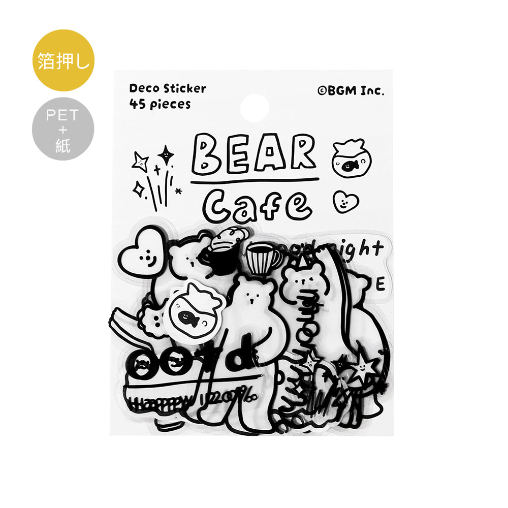 BGM Deco Sticker Mix Seal: YURUKU IKO-YO! - Bear — front view