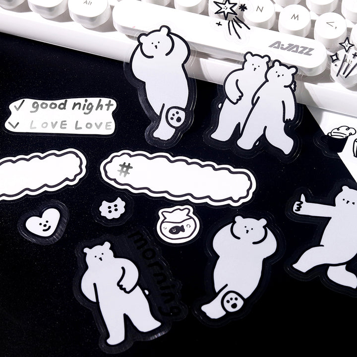 BGM Deco Sticker Mix Seal: YURUKU IKO-YO! - Bear — detail view