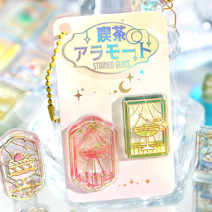 BGM Kyururun Seal: Café à la Mode Stained Glass — with packaging