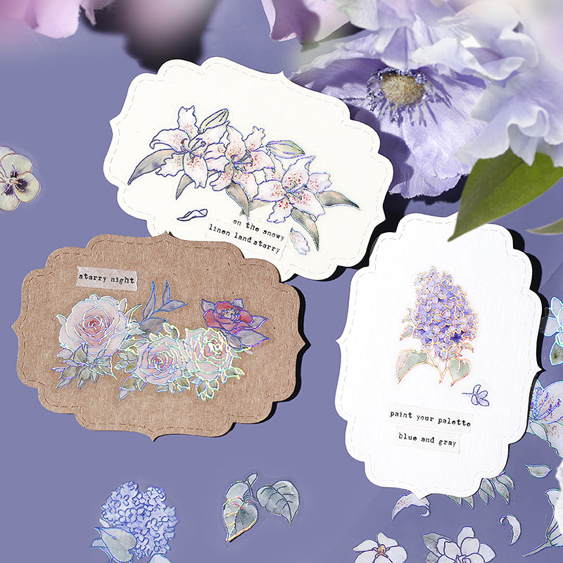 BGM Foil Stamping Iride Seal: Iride - Flowers Bloom — angle view