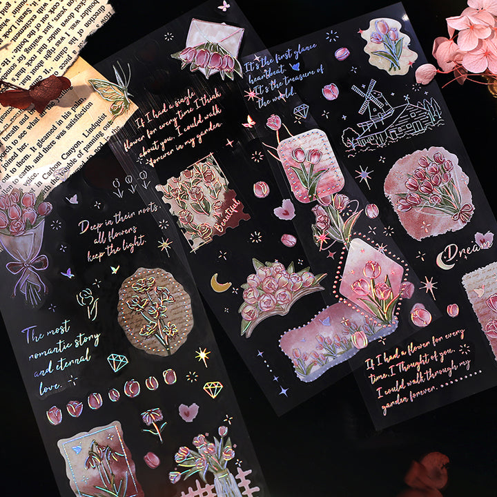BGM Foil Stamping Iride Seal: Iride - Flower Language — angle view