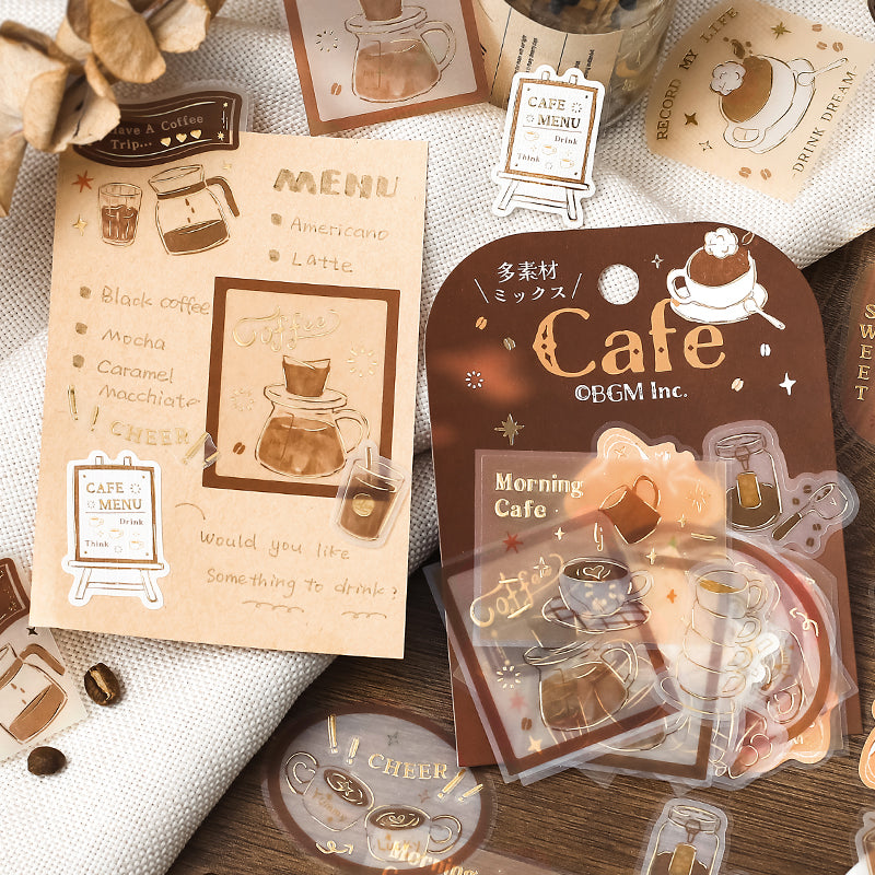 BGM Tracing Paper Seal: Holiday Shopping - Cafe — with packaging